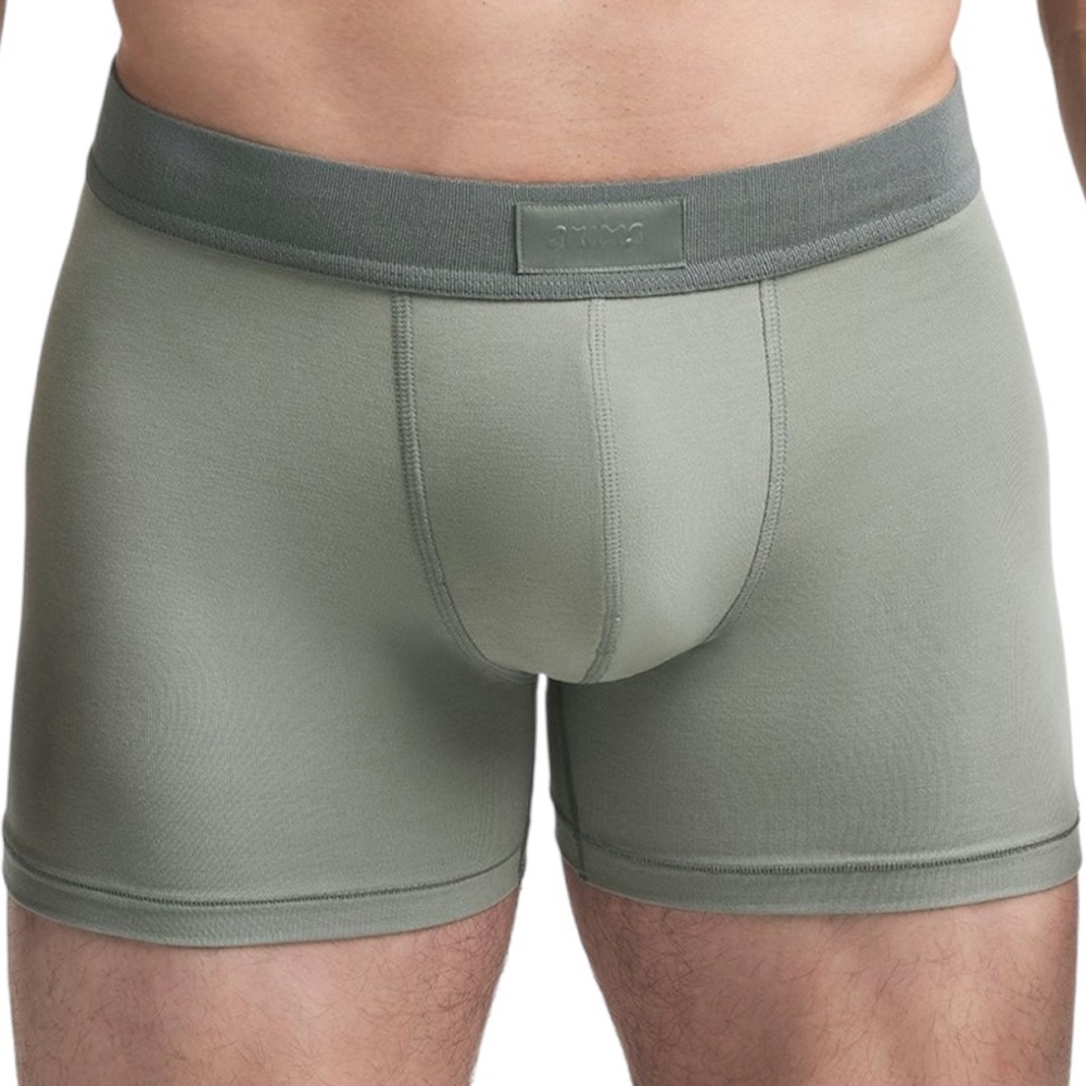 SKIMS Men's 3" Boxer Briefs Stretch Comfort Underwear Cream Green Blue M